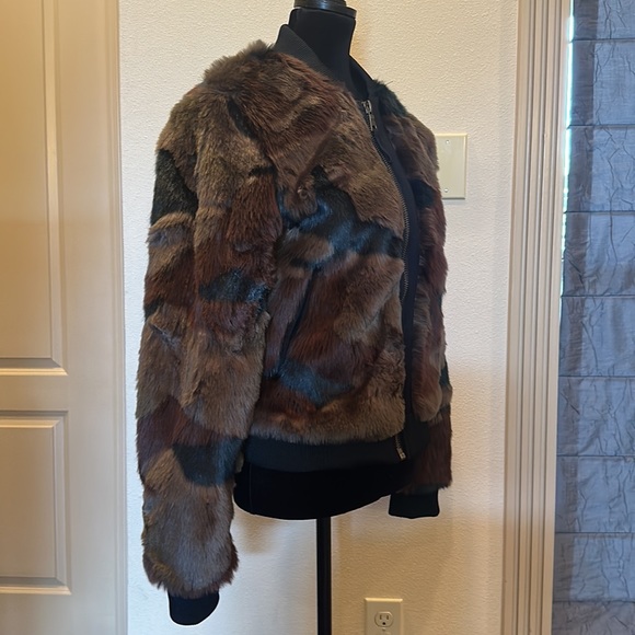 Marrakech Faux Fur Bomber Jacket, size Small - Picture 7 of 10